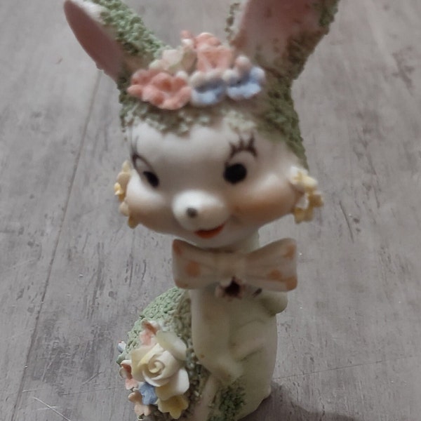 Vintage Elfinware Mossware Mouse Figurine 3.75"