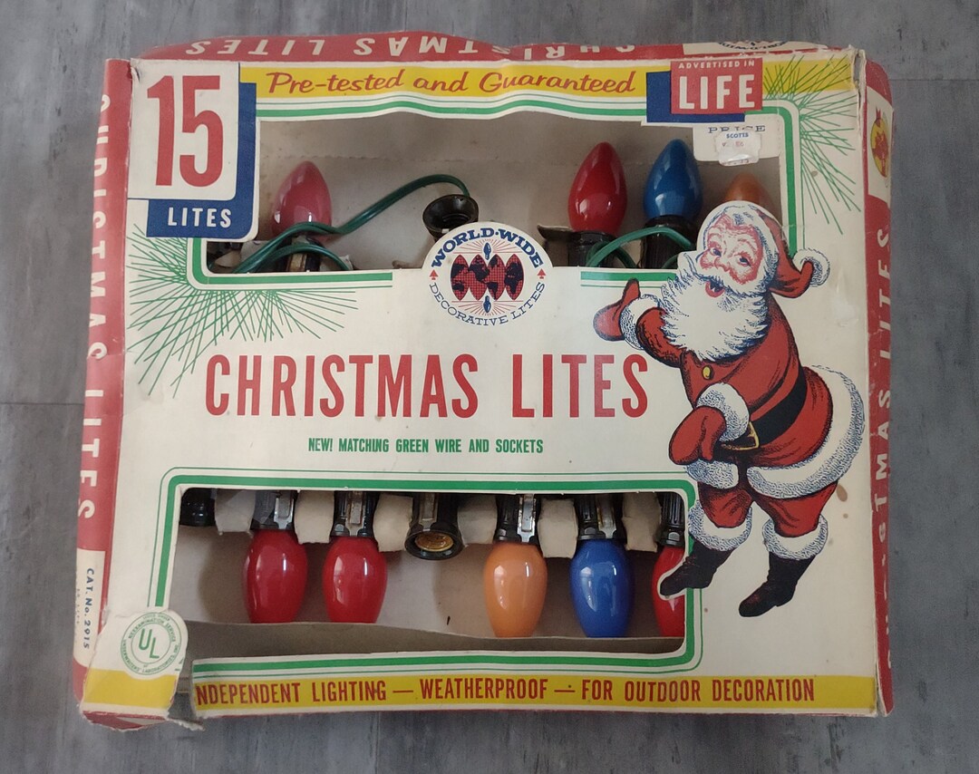 Vintage 1950's World Wide Decorative Outdoor Weatherproof Christmas