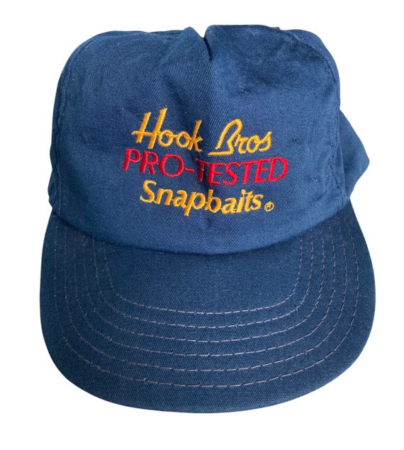 Vintage 90's Embroidered Hook Bros. Pro-tested Snapbaits Adjustable  Snapback Fishing Hat. One Size Fits Most, Made in the USA 