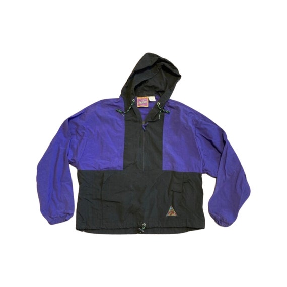 Vintage 90's Ocean Equipment Windbreaker in Purple and Black