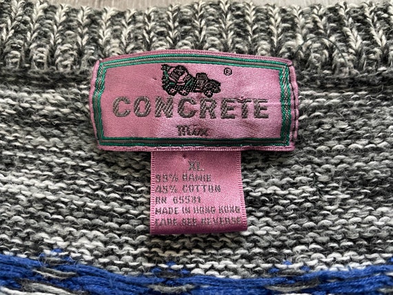 Vintage 90's Concrete Mix "Coogi" Styled knit swe… - image 5