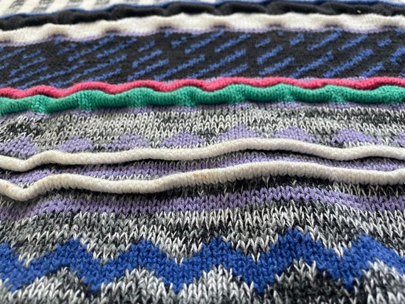 Vintage 90's Concrete Mix "Coogi" Styled knit swe… - image 3
