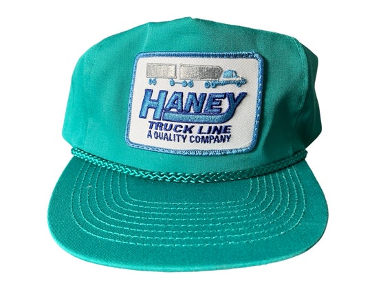 Vintage 90's Teal Haney Truck Line embroidered pa… - image 1