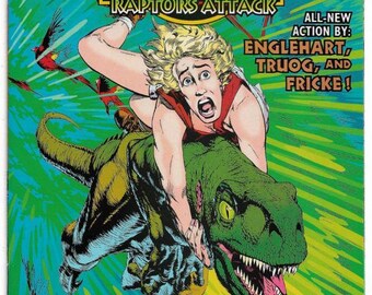 Jurassic Park: Raptors Attack #3 (1994) *Topps Comics / Cover By Michael Golden*