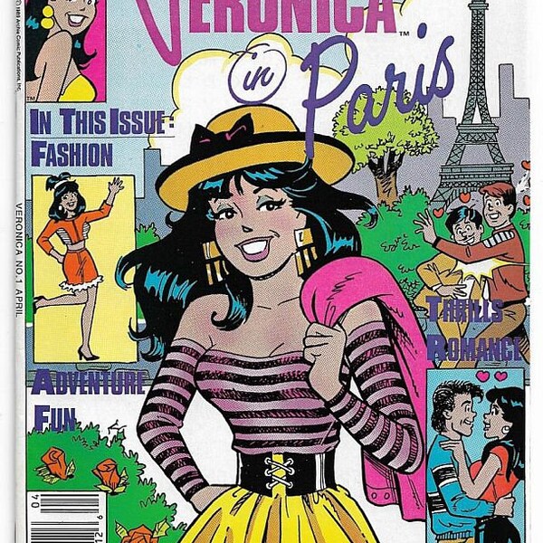 Veronica #1 (1989) *Archie Comics / In Paris / Cover Artwork By Dan Parent*