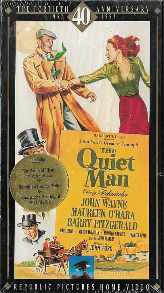 VHS the Quiet Man 1952 john Wayne / Maureen O'hara / - Etsy