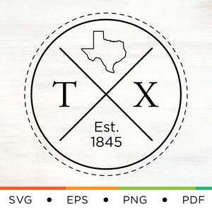 Texas Home SVG - Texas Logo Svg - Texas Svg - State Svg - Home Svg - Logo Svg - TX Svg - Home State Svg - Cross svg - Digital Download - DIY