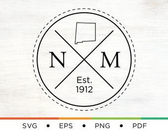 New Mexico Home SVG - New Mexico Logo Svg - New Mexico Svg - State Svg - Home Svg - Logo Svg - NM Svg - Home State Svg - Cross svg - Digital