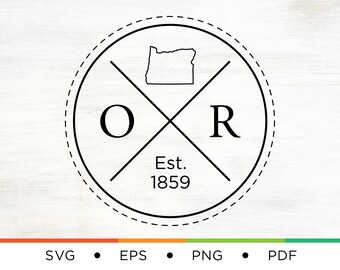 Oregon Home SVG - Oregon Logo Svg - Oregon Svg - OR Svg - State Svg - Home Svg - Logo Svg - Home State Svg - Cross svg - Digital Download