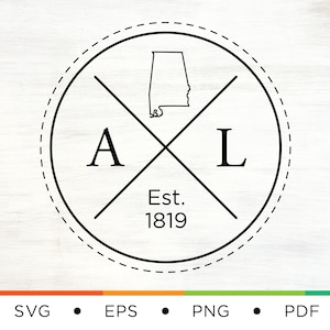 Alabama Home SVG - Alabama Logo Svg - Alabama Svg - AL Svg - State Svg - Home Svg - Logo Svg - Home State Svg - Cross svg - Digital Download