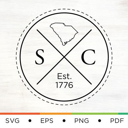 Sc South Carolina Svg File Silhouette State Etsy