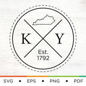 Kentucky Home SVG - Kentucky Logo Svg - Kentucky Svg - KY Svg - State Svg - Home Svg - Logo Svg - Digital File - Home State Svg - Cross svg