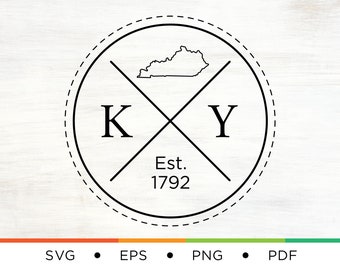 Kentucky Home SVG - Kentucky Logo Svg - Kentucky Svg - KY Svg - State Svg - Home Svg - Logo Svg - Digital File - Home State Svg - Cross svg