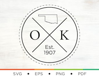 Oklahoma Home SVG - Oklahoma Logo Svg - Oklahoma Svg - State Svg - Home Svg - Logo Svg - OK Svg - Home State Svg - Cross svg - Digital File