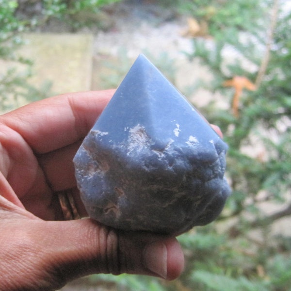 ANGELITE POINT Polished & Rough CRYSTAL ~ Soft Pale Blue ~ Intuition ~ Communication~ Higher Self ~ Angels!