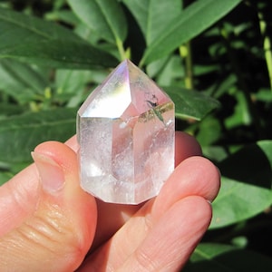 Small ANGEL AURA Quartz Point CRYSTAL ~ Communication, Meditation, Enhances Healing - aka Rainbow Aura Quartz.