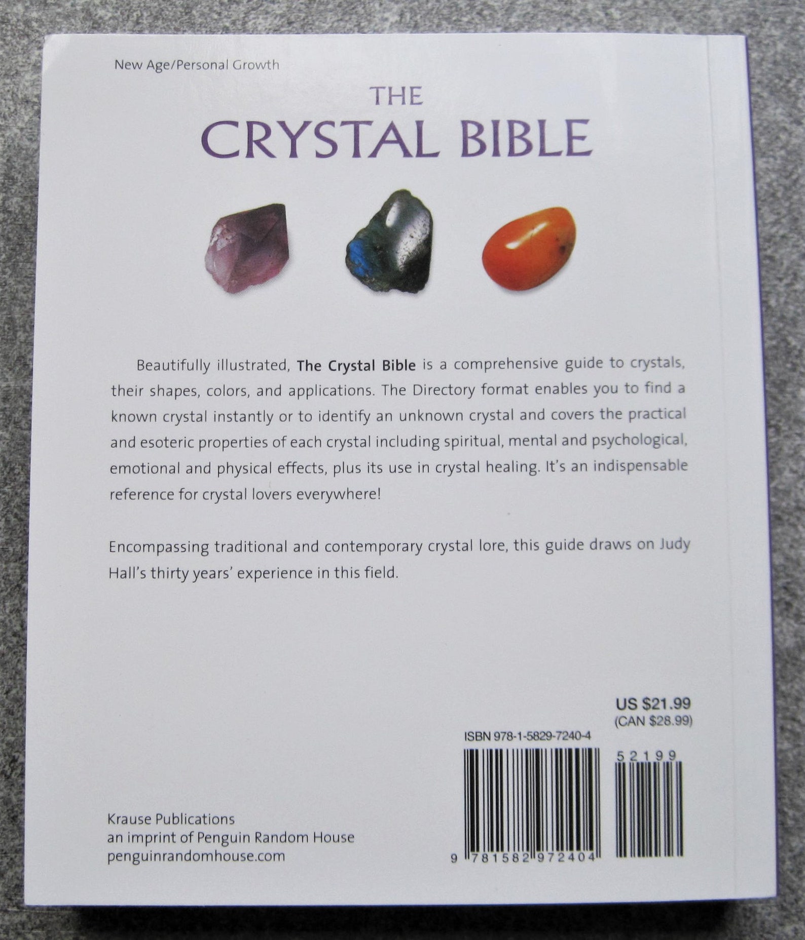 The CRYSTAL BIBLE Softcover BOOK by Judy Hall. A Definitive Etsy