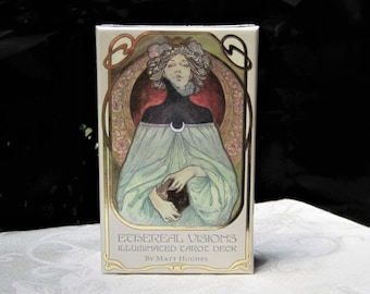 ETHEREAL VISIONS Illuminated TAROT Deck Cards & Booklet by Matt Hughes