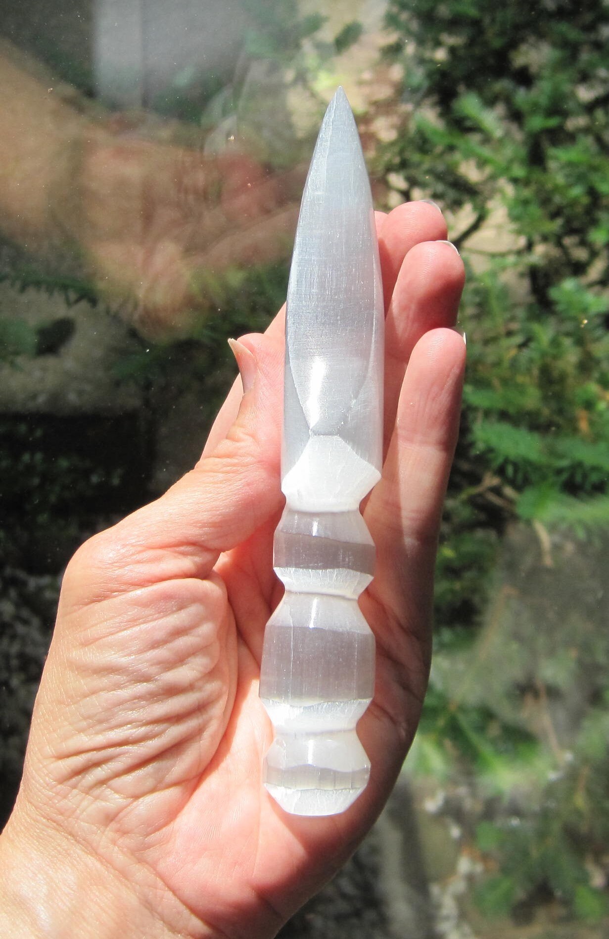 SELENITE Carved KNIFE Crystal Etsy