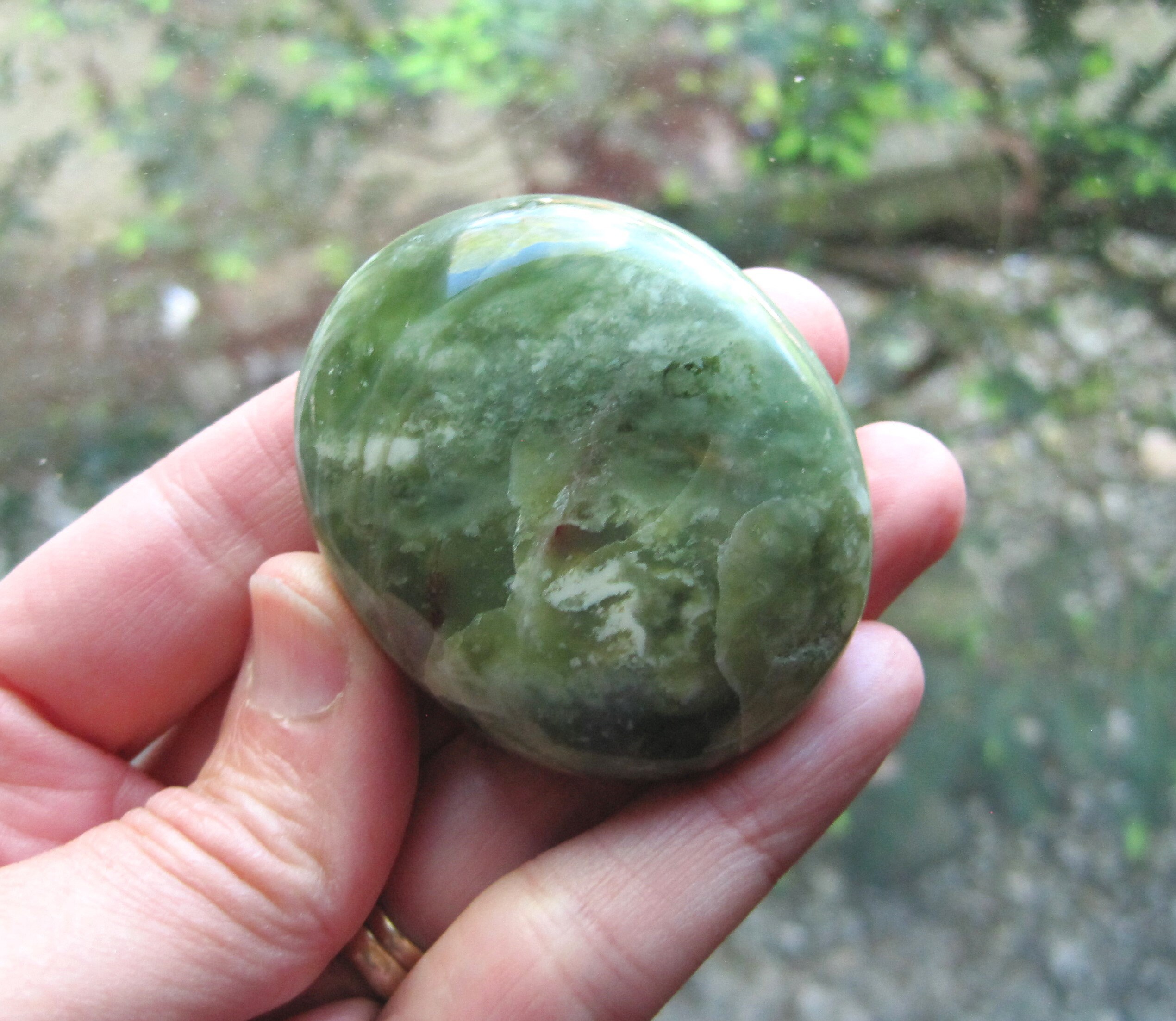INFINITE SERPENTINE Palm Stone Polished CRYSTAL - Abundance, Manifestation, Healing!