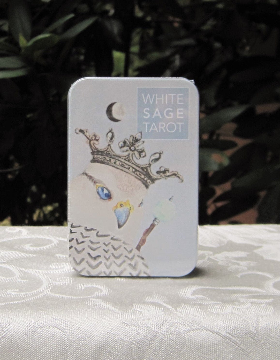 WHITE SAGE Tarot Cards & Booklet in TIN