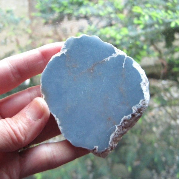 ANGELITE Polished/Rough CRYSTAL FLAT Slice ~ Soft Pale Blue ~ Intuition ~ Communication~ Higher Self ~ Angels!