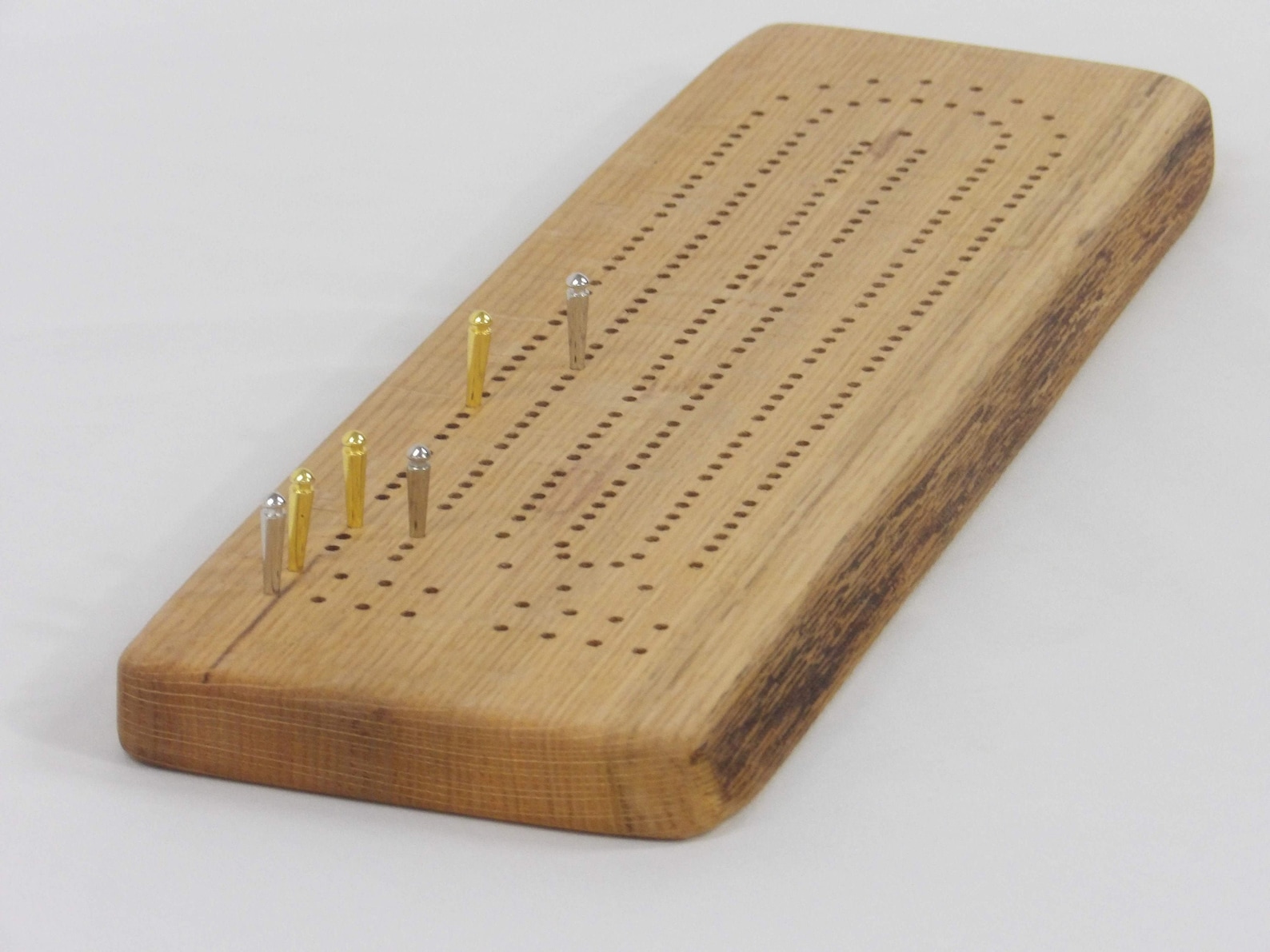 Cribbage Board / Wood Cribbage Board / Live Edge Cribbage Board / White