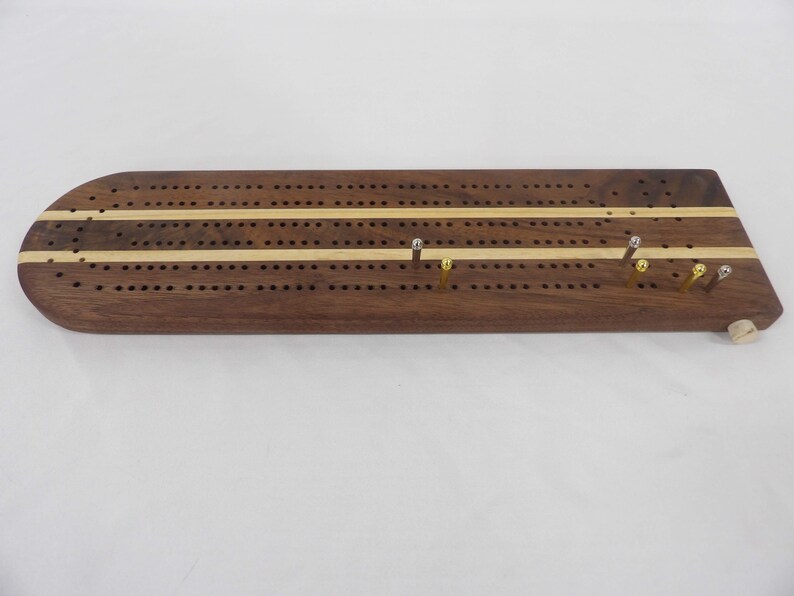Cribbage Board / Wood Cribbage Board / Mixed Wood Cribbage Etsy