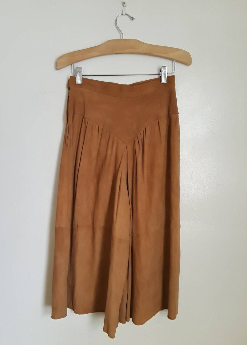 Vintage 1970's 1980's West Bay Camel Suede Culottes | Etsy