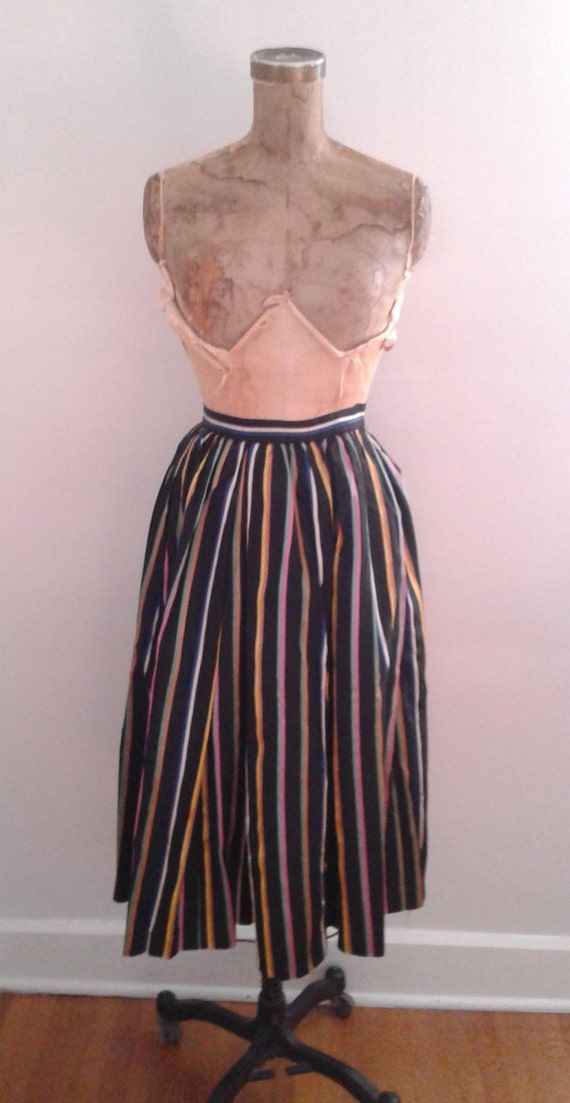 Vintage 1950's Loomtogs Black Multi Color Candy St