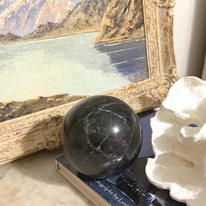 Black Marble Sphere - Etsy