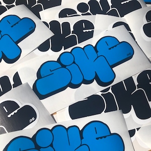Sike One (BLAUER Eierschalen-Aufkleber) EZ ABZIEHEN