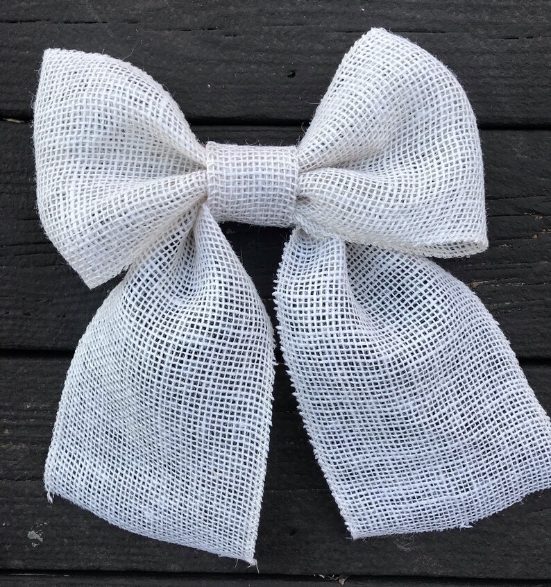 Bow for wrapping Burlap Buffalo Plaid Bow Burlap Bow Interchangeable bow Bow for wreaths bow for porch sign Bow for Wedding