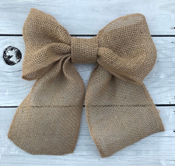 Bow for wrapping Burlap Buffalo Plaid Bow Burlap Bow Interchangeable bow Bow for wreaths bow for porch sign Bow for Wedding