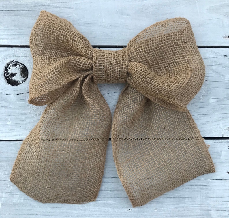 Bow for wrapping Burlap Buffalo Plaid Bow Burlap Bow Interchangeable bow Bow for wreaths bow for porch sign Bow for Wedding