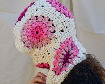 Handmade Crochet Balaclava - Aqua Dreams Granny Square - Etsy display picture 1
