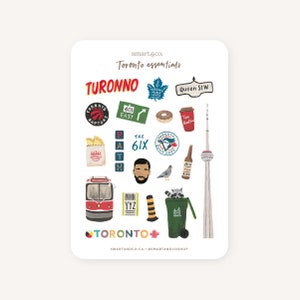 TORONTO ESSENTIALS Sticker Bogen | Bullet Journal Aufkleber, Planner Aufkleber, Scrapbook Aufkleber