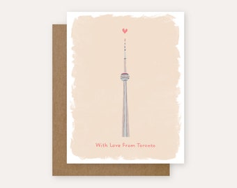 With Love From Toronto Greeting Card | Blank Inside