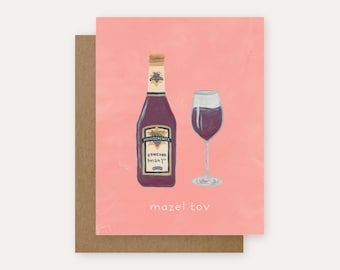 Mazel Tov Greeting Card | Manischewitz | Blank Inside