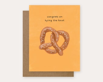 Congrats on Tying the Knot Greeting Card | Wedding Card | Blank Inside