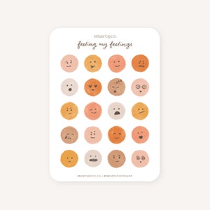 FEELING MY FEELINGS Hoja de pegatinas / Bullet Journal Stickers, Planner Stickers, Scrapbook Stickers