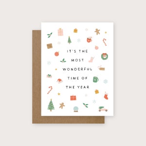 Het is de mooiste tijd van het jaar wenskaart | Kerstkaart | Blanco binnenkant