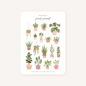 Feuille d'autocollants PLANT PARENT | Autocollants de journal de balle, autocollants de planificateur, autocollants de scrapbooking
