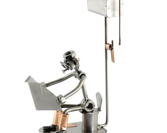 Steelman24 I Figurine En Métal Caméraman Avec Porte-Cartes De