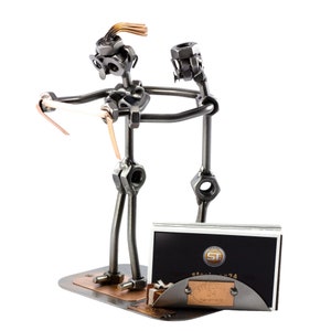 Figurine en métal "Ergothérapeute avec Porte-Cartes De Visite" - Idées Cadeaux fait main