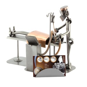 Nuts and bolts sculpture "Anesthesiologist (CRNA)" - Handmade ornament figurine image 4
