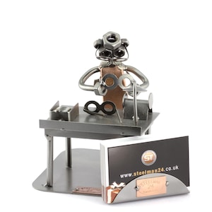 Figurine en métal "Opticien Avec Porte-Cartes De Visite" - Idées Cadeaux fait main