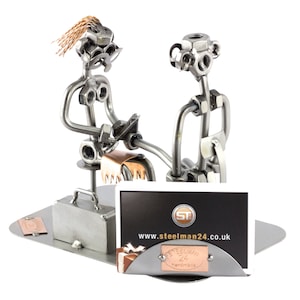 Figurine en métal "Pédicure Avec Porte-Cartes De Visite" - Idées Cadeaux fait main
