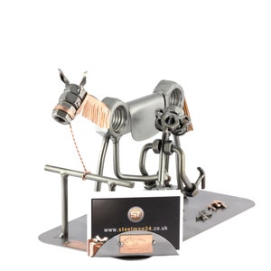 Figurine en métal "Maréchal-Ferrant Avec Porte-Cartes De Visite" - Idées Cadeaux fait main