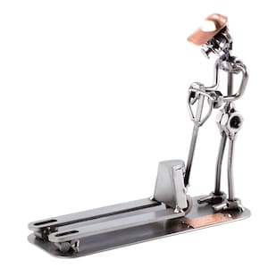 Nuts and bolts sculpture &quot;Lift truck&quot; - Handmade ornament figurine